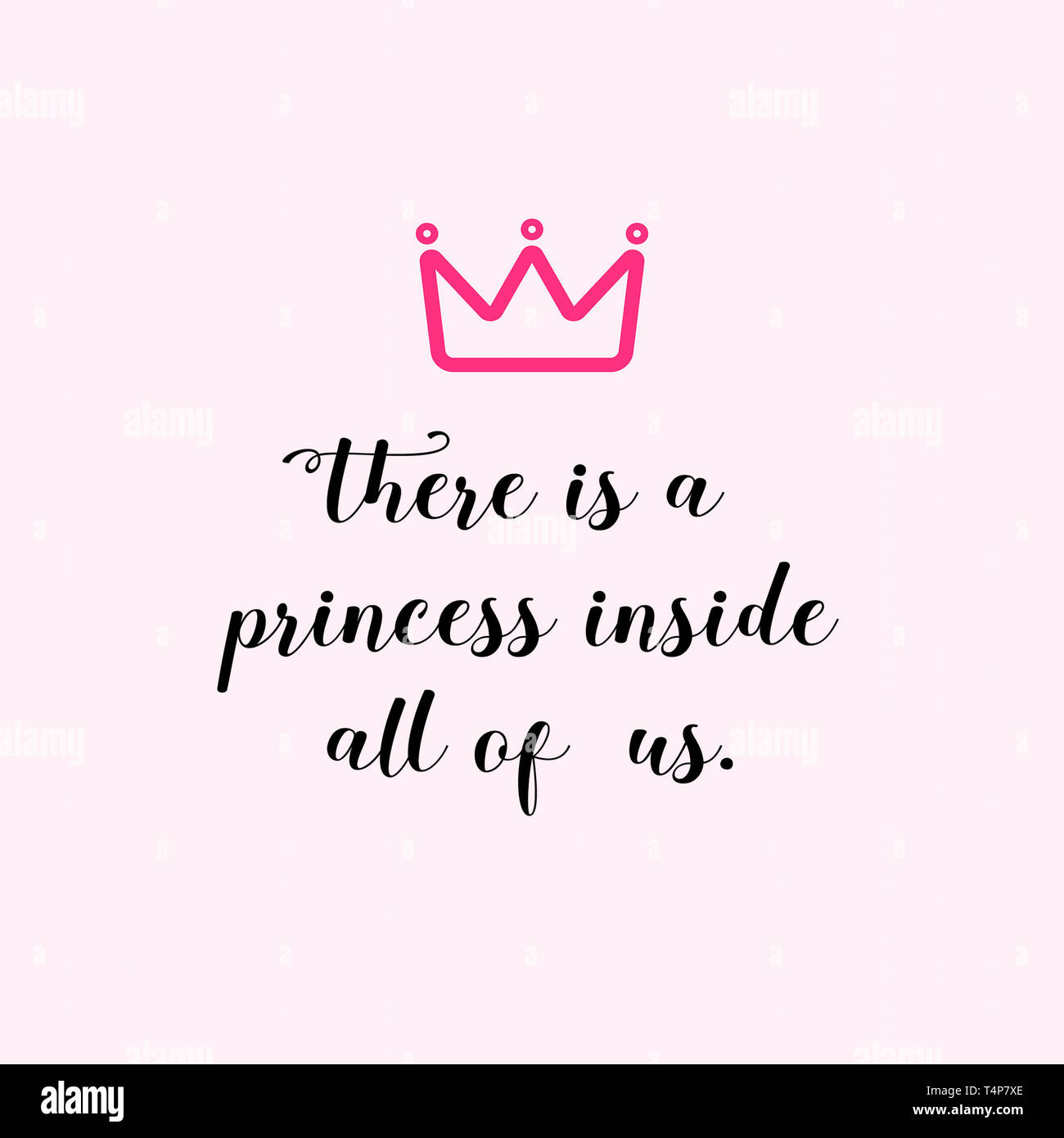 There's a princess inside all of us. Queen quote hand lettering ...