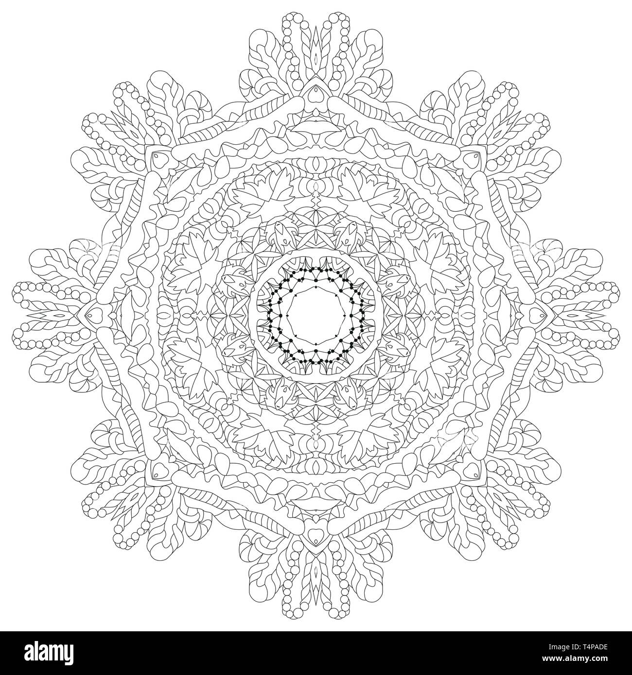 Vector Adult Coloring Book Textures. Hand-painted art design. Adult ...