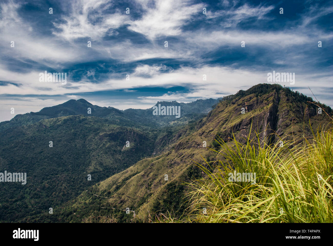 View from Little Adam's peak in Ella in Sri Lanka Stock Photo - Alamy
