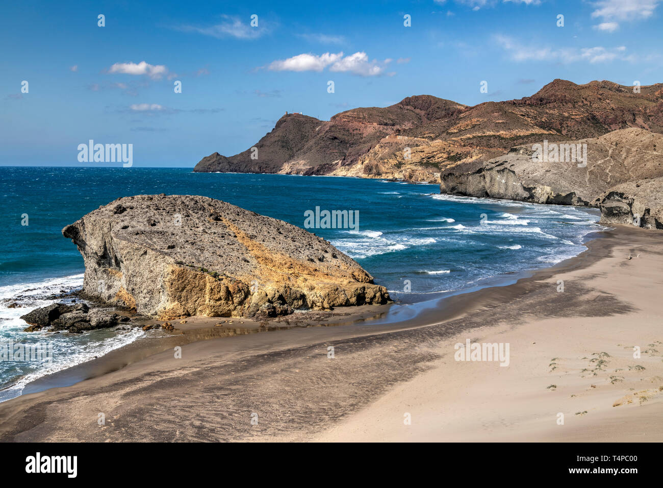 Playa de Monsul, Cabo de Gata, Almeria, Andalusia, Spain Stock Photo