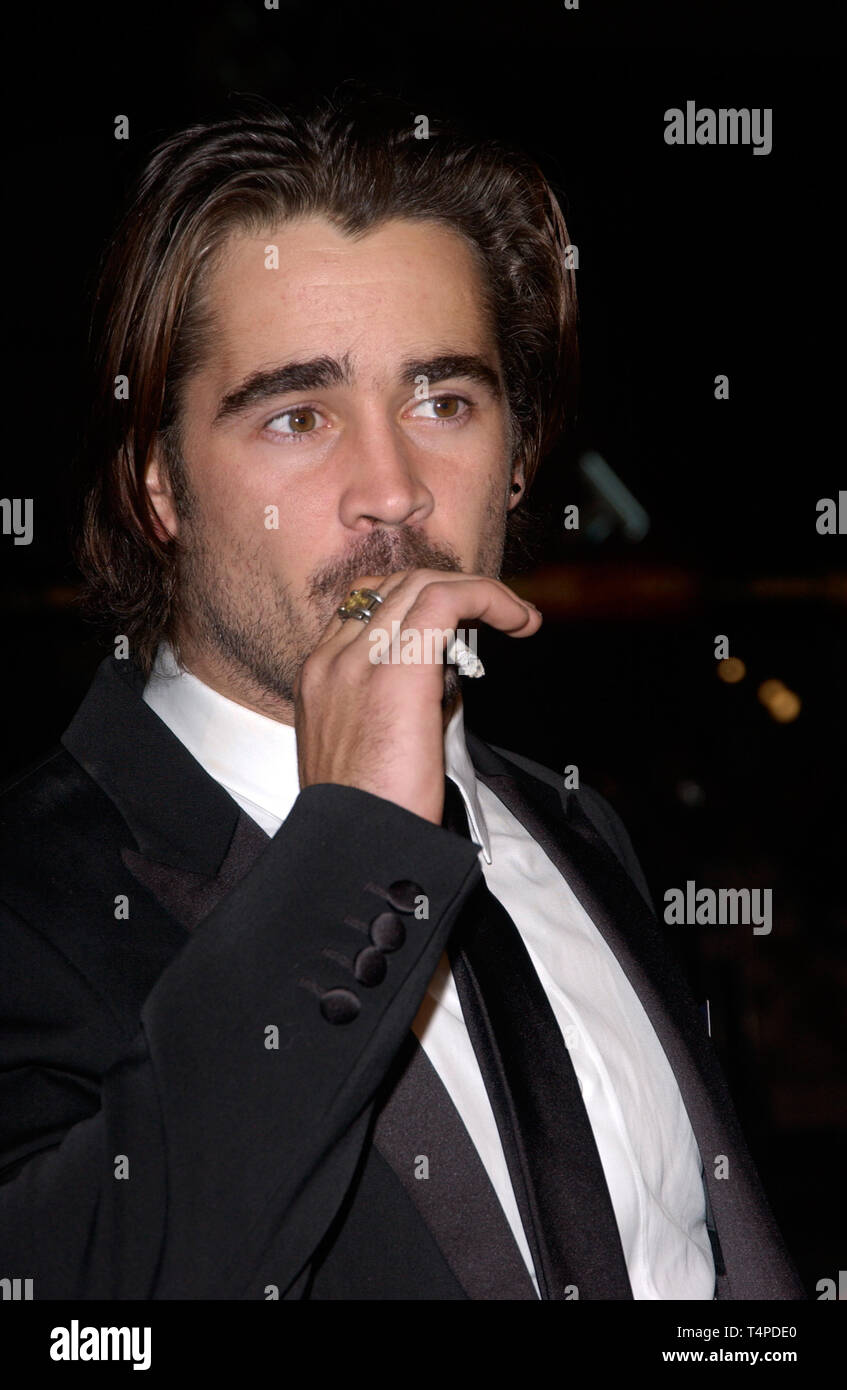 LOS ANGELES, CA. November 16, 2004:  Los Angeles, CA: Actor COLIN FARRELL at the world premiere, in Hollywood, of his new movie Alexander. Stock Photo
