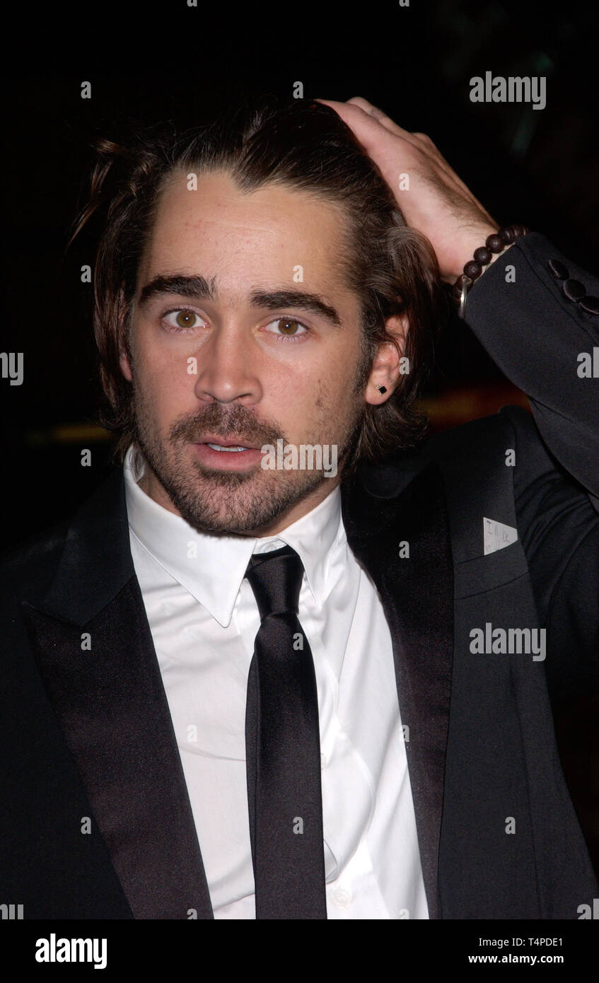 LOS ANGELES, CA. November 16, 2004:  Los Angeles, CA: Actor COLIN FARRELL at the world premiere, in Hollywood, of his new movie Alexander. Stock Photo