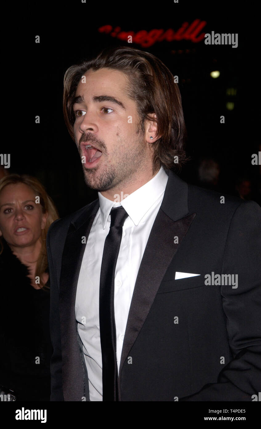 LOS ANGELES, CA. November 16, 2004:  Los Angeles, CA: Actor COLIN FARRELL at the world premiere, in Hollywood, of his new movie Alexander. Stock Photo