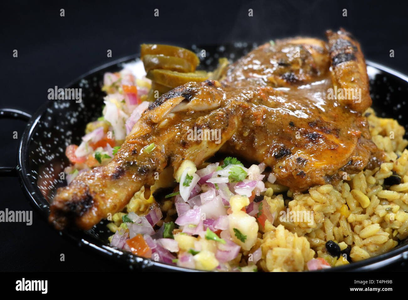 Flavored Rice Photography Jollof rice with chicken hi-res stock photography and images - Alamy