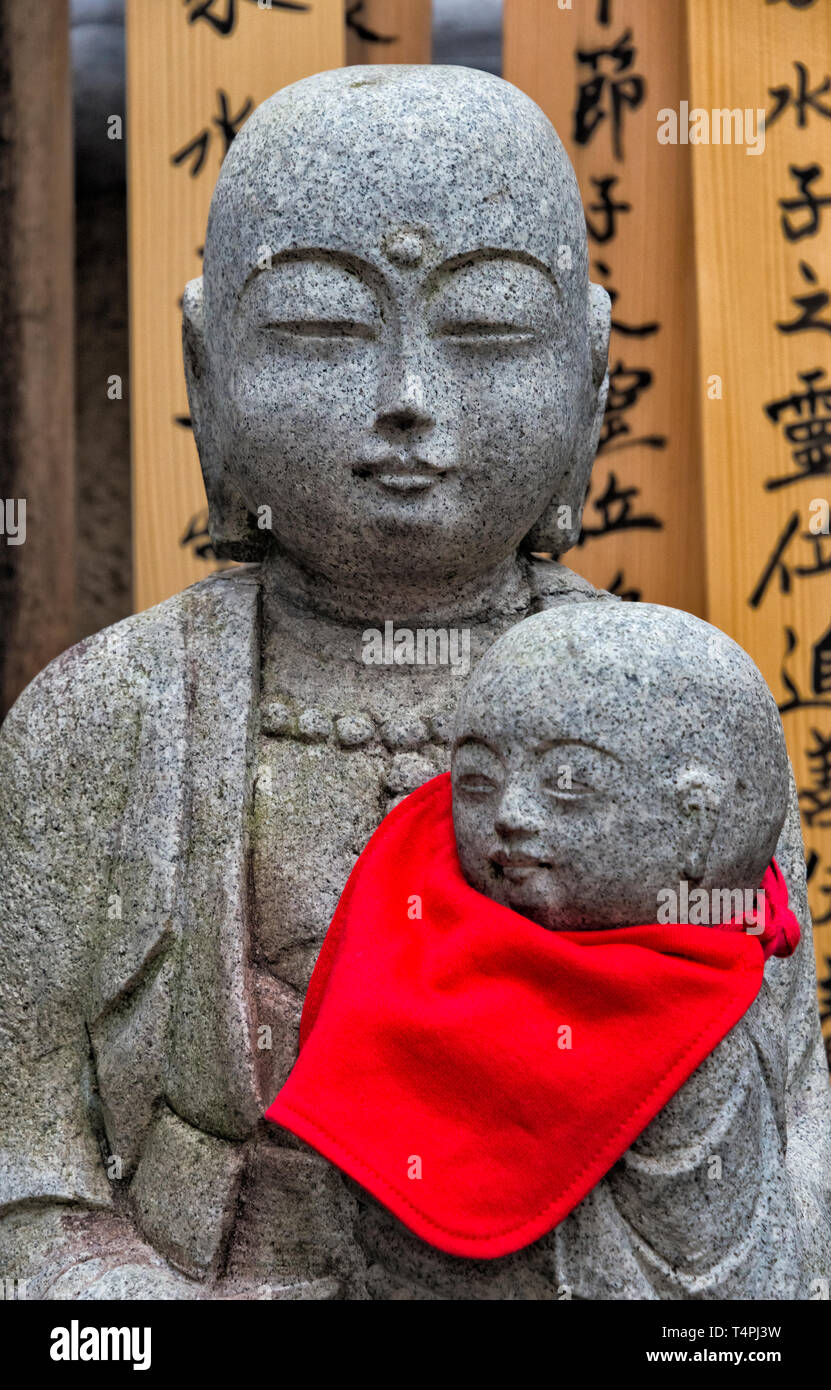 Buddhist statue at Shingen-ji Temple, Tokyo, Japan Stock Photo