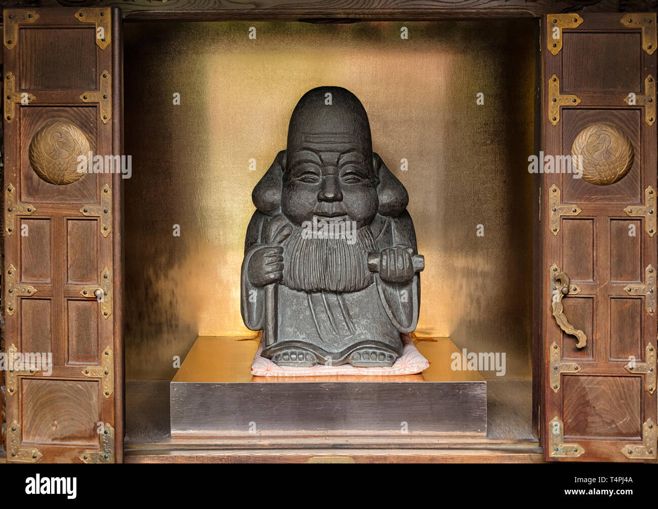 Statue at Shingen-ji Temple, Tokyo, Japan Stock Photo