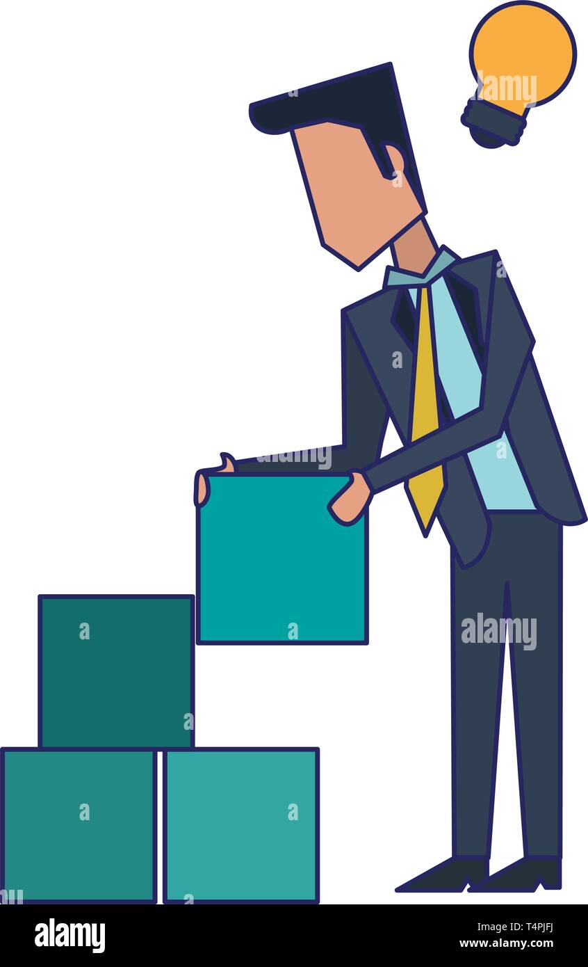 Executive businessman avatar blue lines Stock Vector Image & Art - Alamy