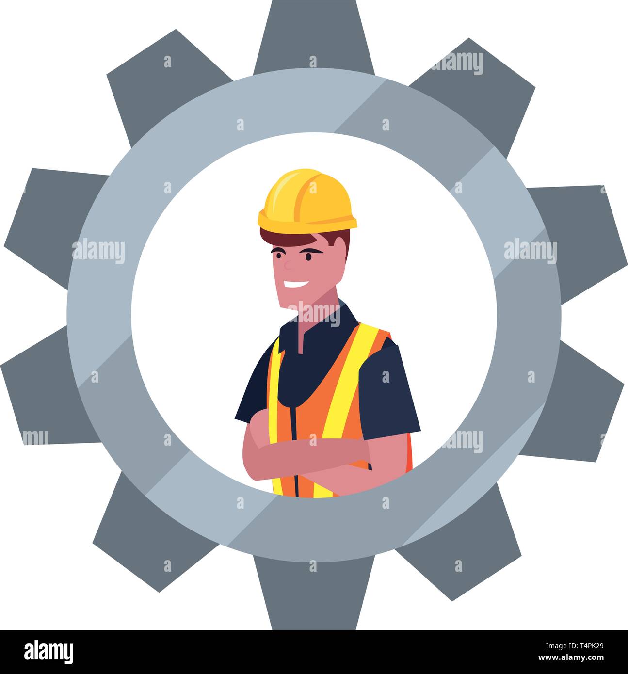 construction worker gear vector illustration design image Stock Vector ...