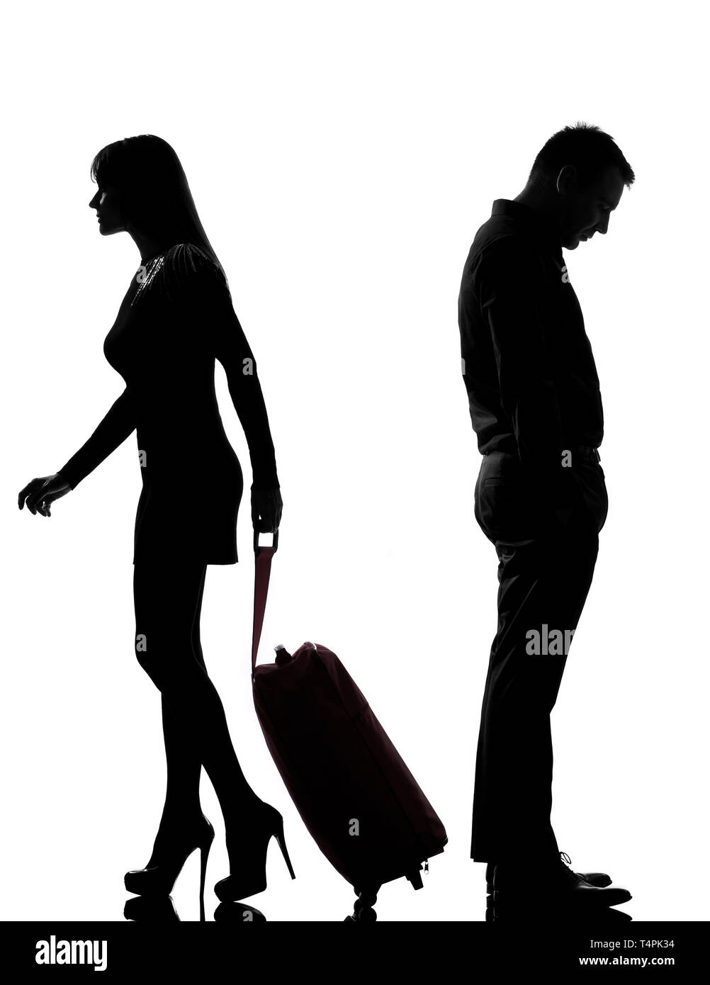 Couple Divorce Silhouette Stock Photos & Couple Divorce Silhouette ...