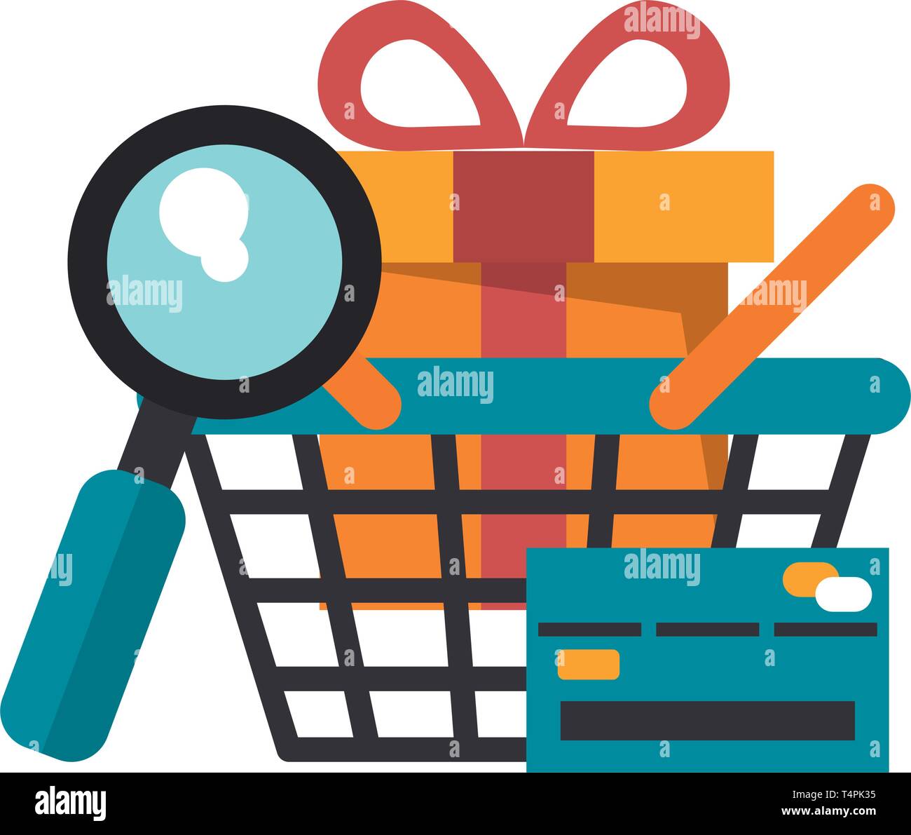 Shopping market basket Stock Vector Image & Art Alamy