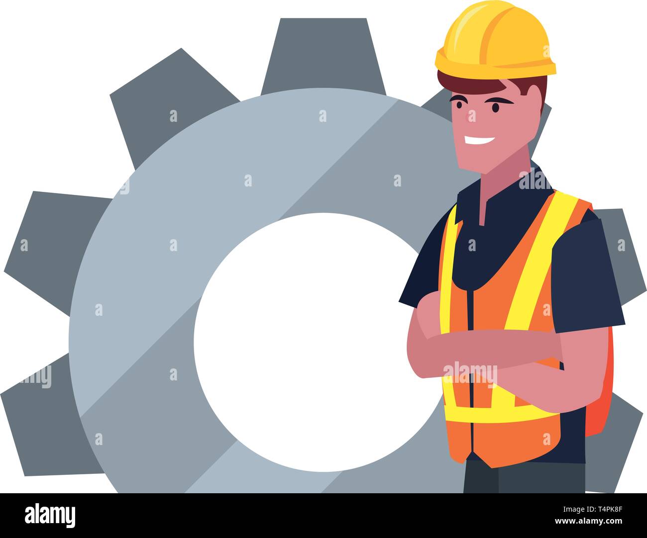 construction worker gear vector illustration design image Stock Vector ...