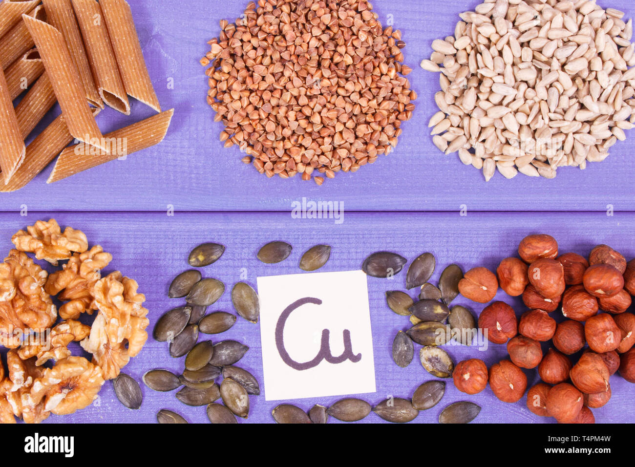 Healthy food containing copper, dietary fiber and natural minerals