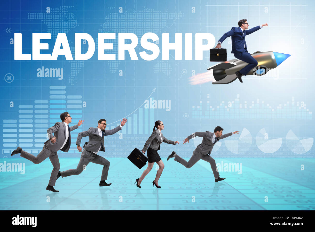 Leadership concept with various business people Stock Photo - Alamy