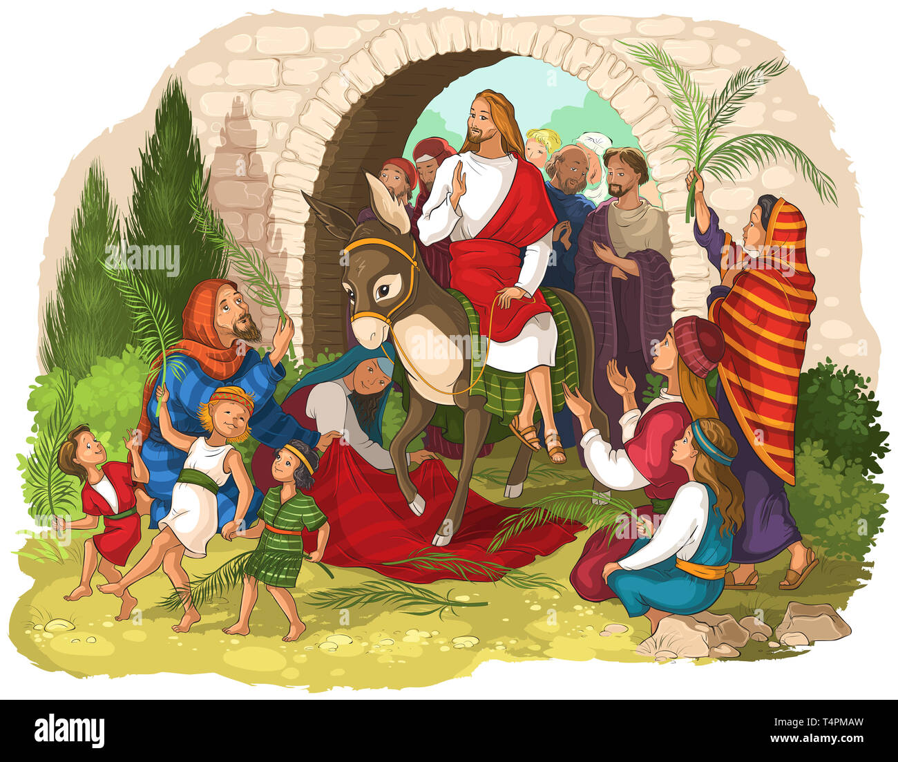 Jesus Riding Donkey Hi Res Stock Photography And Images Alamy