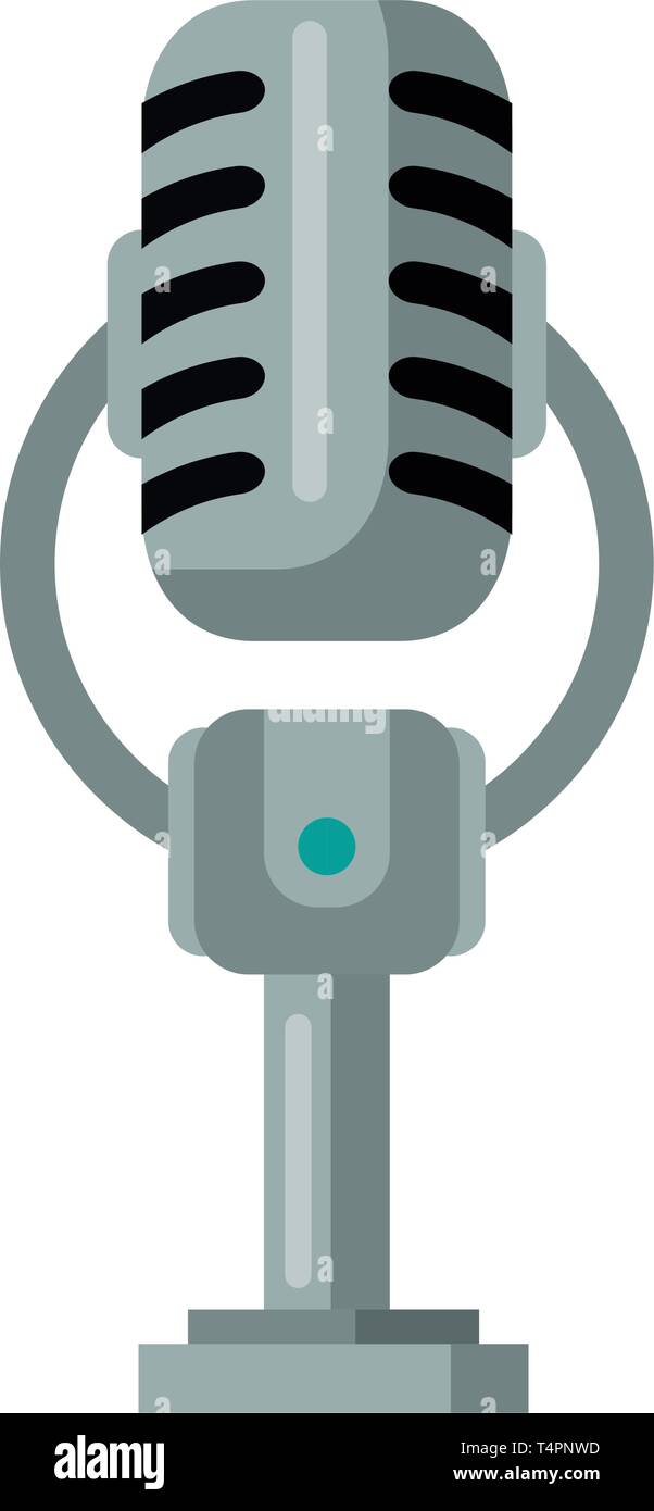 Retro microphone device isolated Stock Vector Image & Art - Alamy