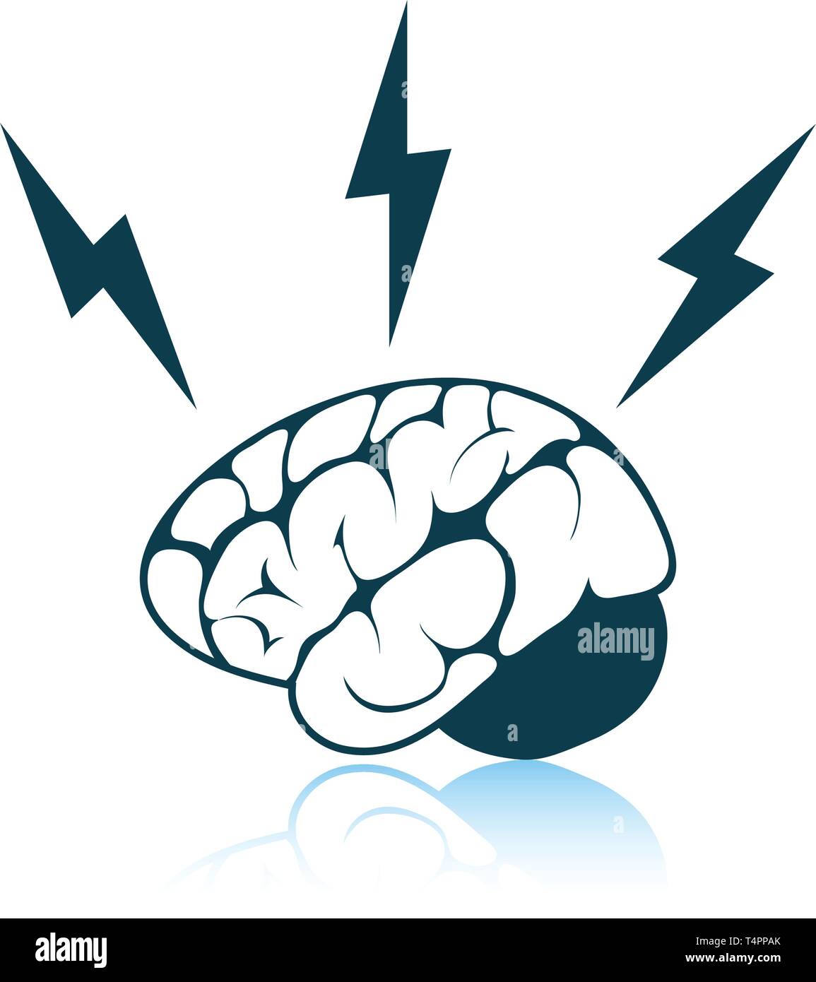 Brainstorm icon. Shadow reflection design. Vector illustration Stock ...