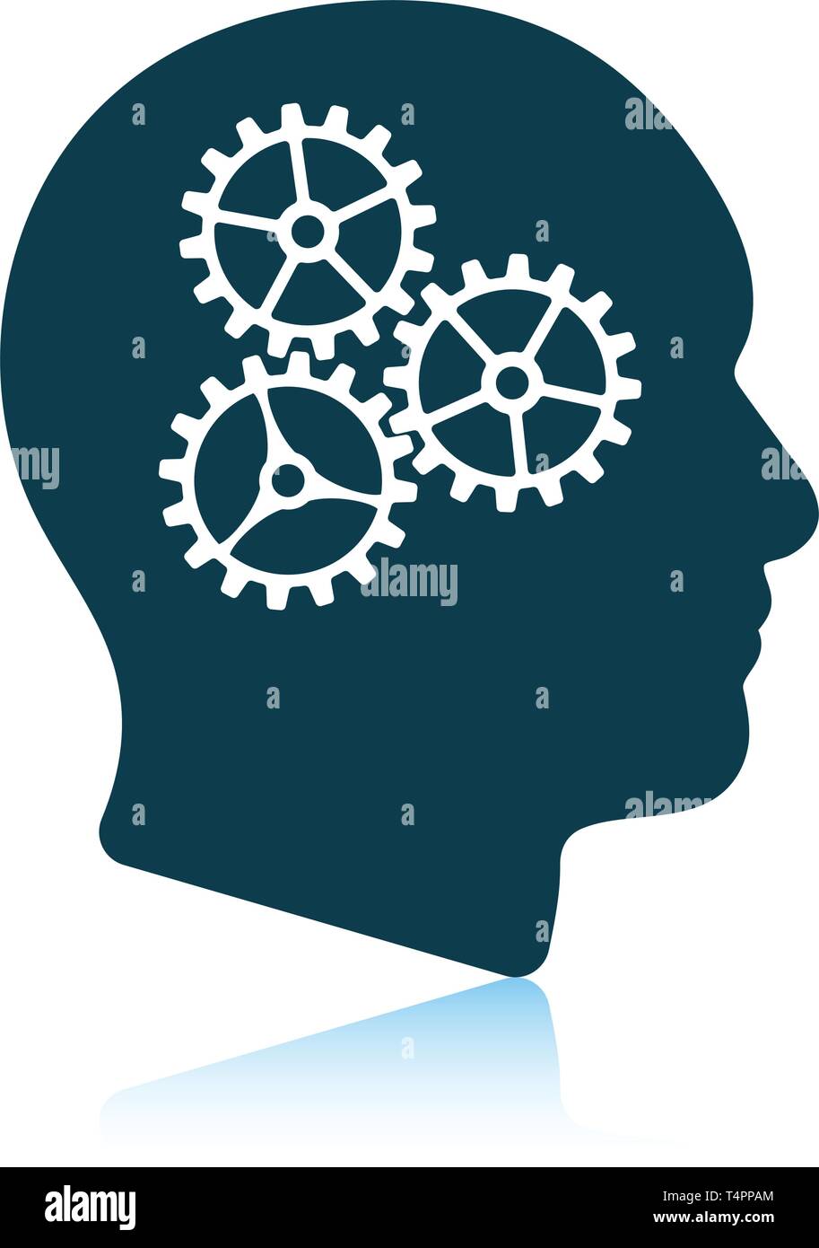 Brainstorm icon. Shadow reflection design. Vector illustration Stock ...