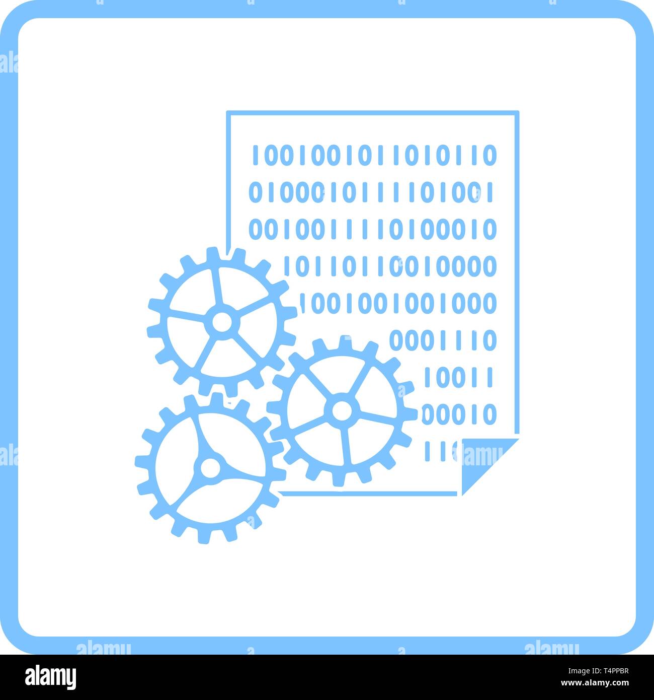 App Development Icon. Blue Frame Design. Vector Illustration. Stock Vector
