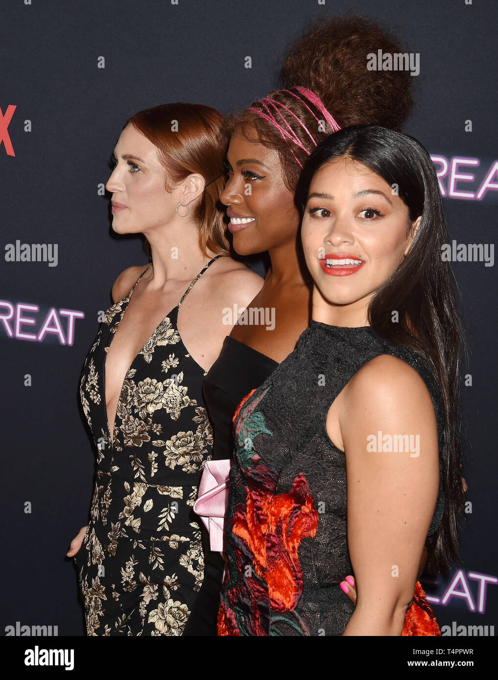 HOLLYWOOD, CA - APRIL 17: (L-R) Brittany Snow, DeWanda Wise and Gina