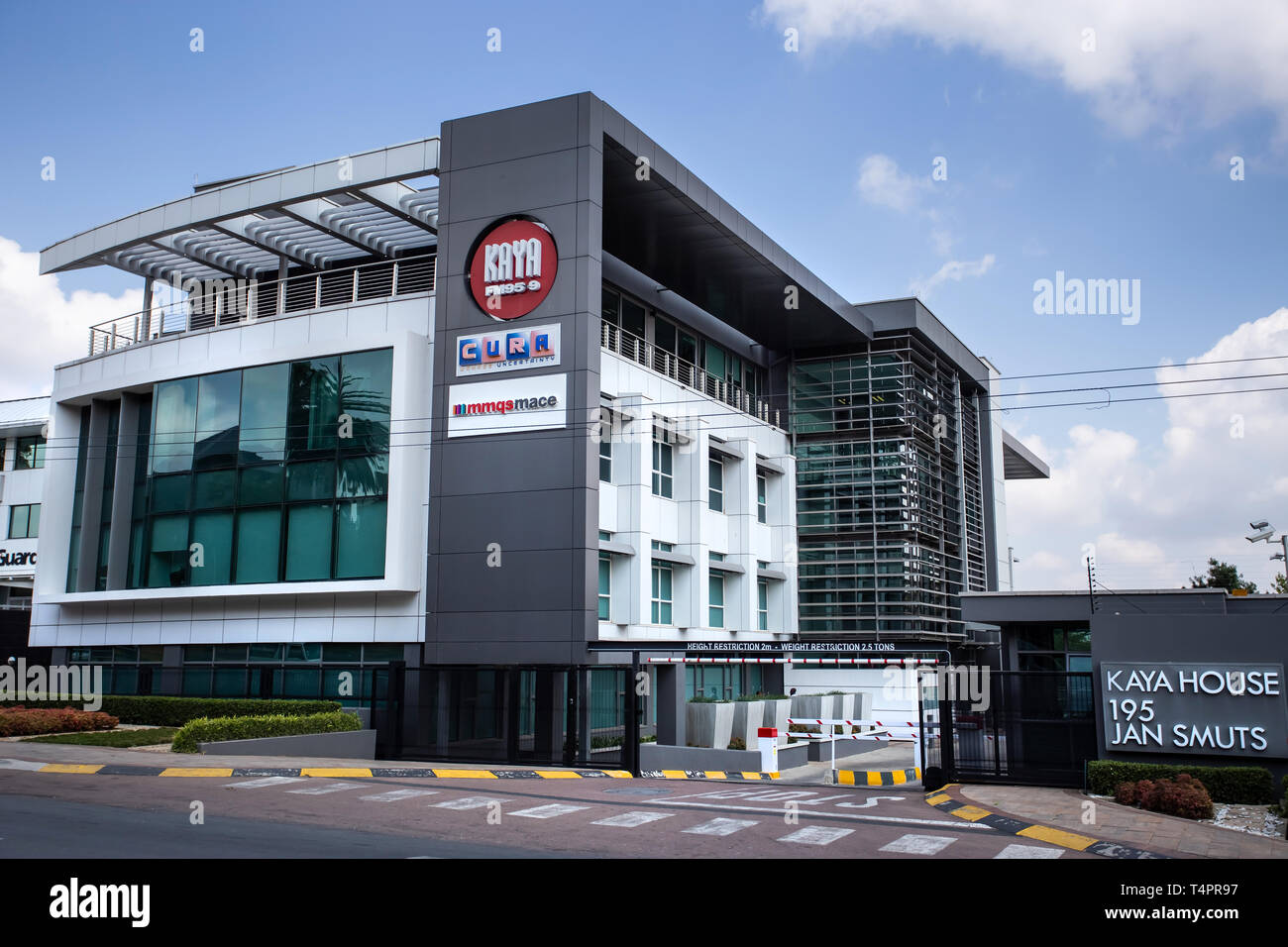 Johannesburg, South Africa, 22nd March- 2019: Exterior view of modern  office building. Head office of radio station Stock Photo - Alamy