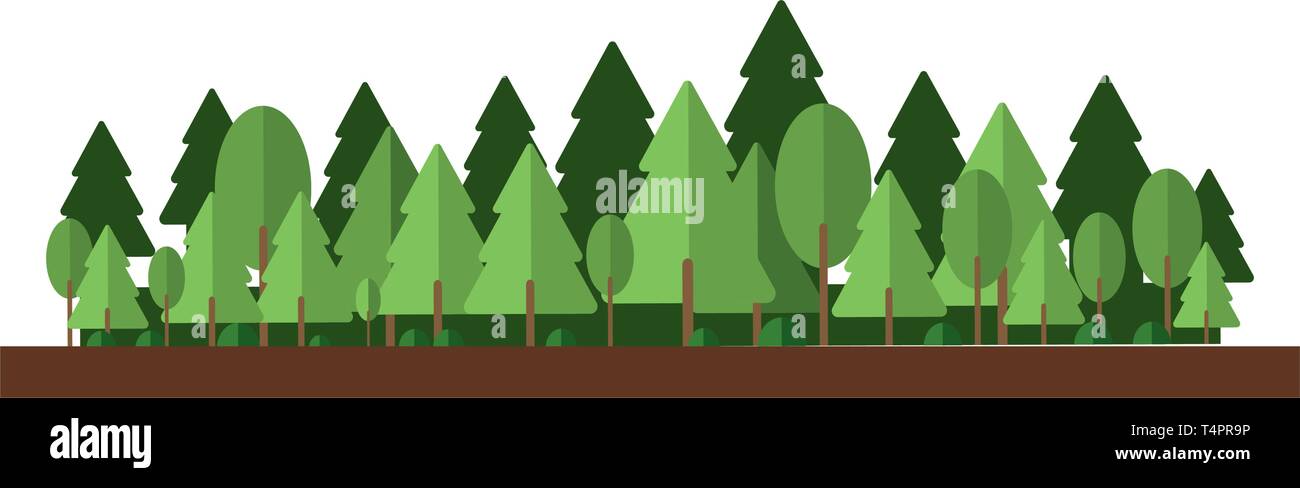 Nature with trees scenery isolated Stock Vector Image & Art - Alamy