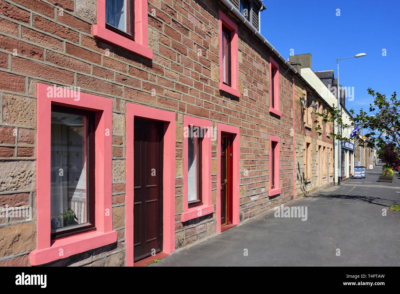 Houses on High Street, Invergordon, Highland, Scotland, United Kingdom Stock Photo