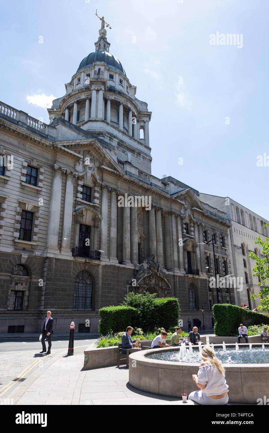 Central Criminal Court of England and Wales (Old Bailey), Old Bailey, Ludgate Hill, City of London, Greater London, England, United Kingdom Stock Photo