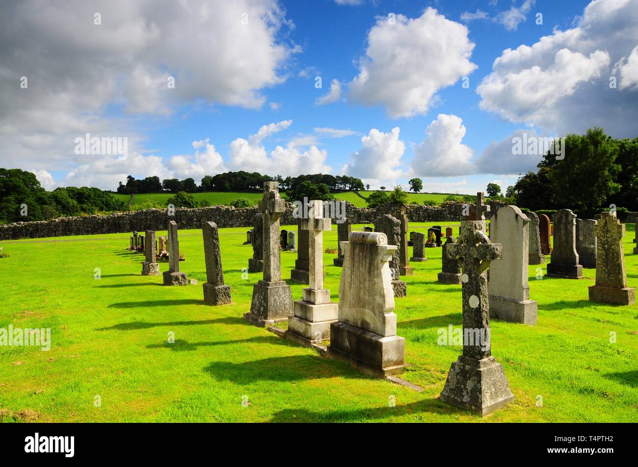 Graveyard, Sweetheart Abbey, Dumfries and Galloway, Scotland, United Kingdom, United Kingdom, Europe Stock Photo
