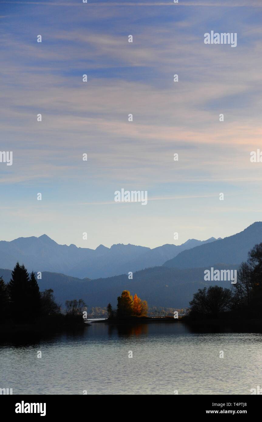 Ilasberg lake, near Buching, OstallgÃ¤u, Bavaria, Germany, Europe Stock Photo
