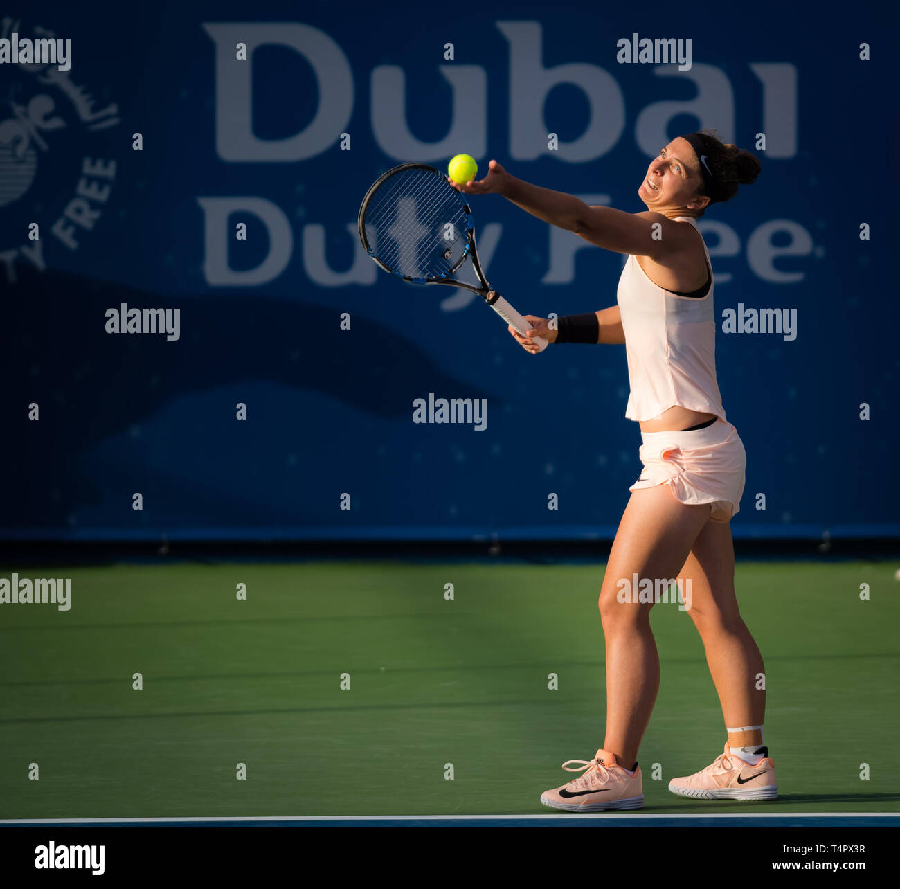 DUBAI, UNITED ARAB EMIRATES - FEBRUARY 21 : Sara Errani of Italy at the 2018  Dubai Duty Free Tennis Championships WTA Premier tennis tournament Stock  Photo - Alamy
