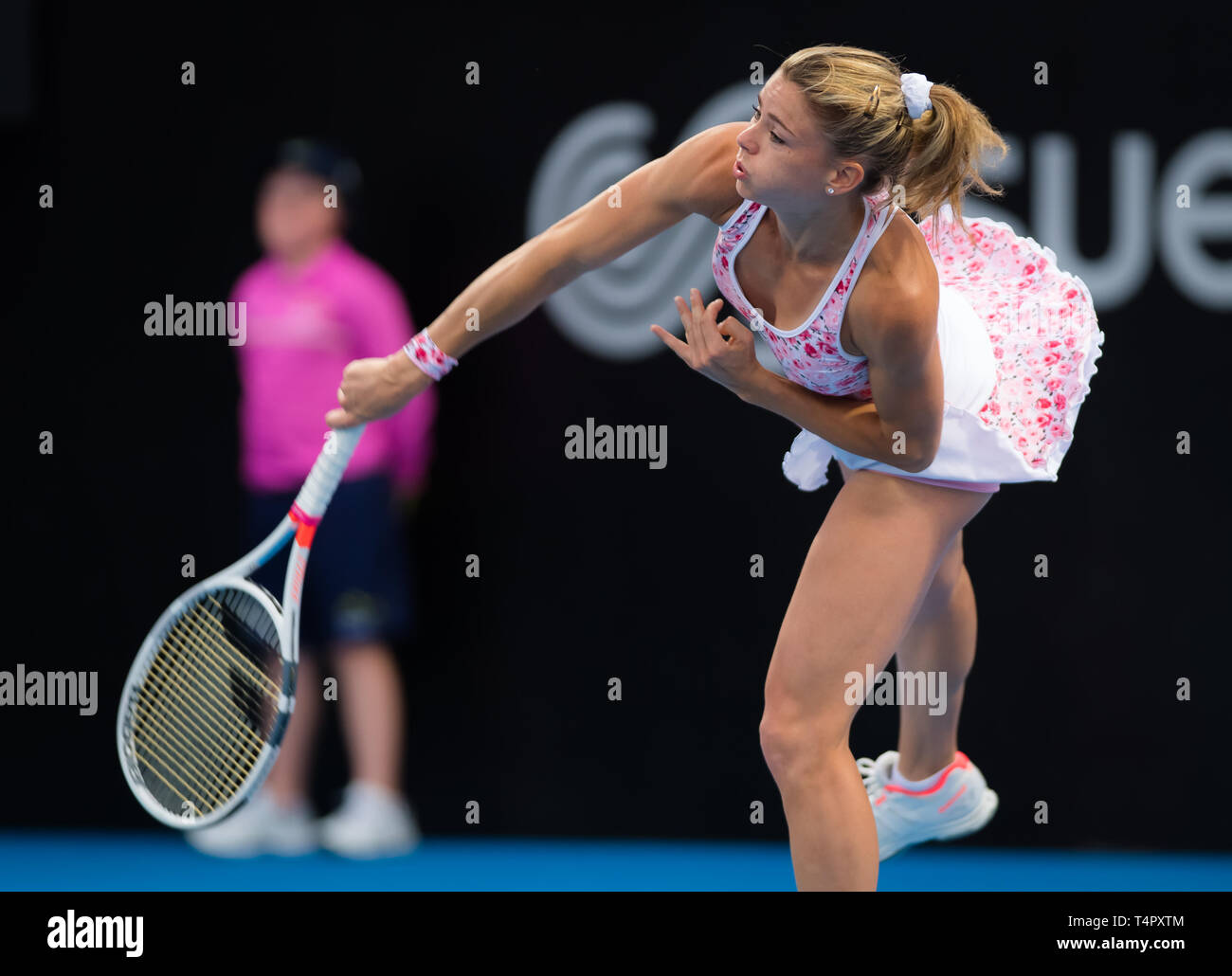 SYDNEY, AUSTRALIA - JANUARY 10 : Camila Giorgi of Italy at the 2018 Sydney  International WTA Premier tennis tournament Stock Photo - Alamy