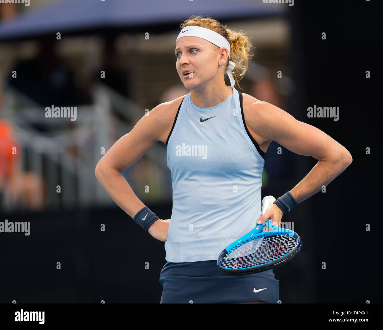 SYDNEY, AUSTRALIA - JANUARY 8 : Lucie Safarova of the Czech Republic at the 2018 Sydney International WTA Premier tennis tournament Stock Photo