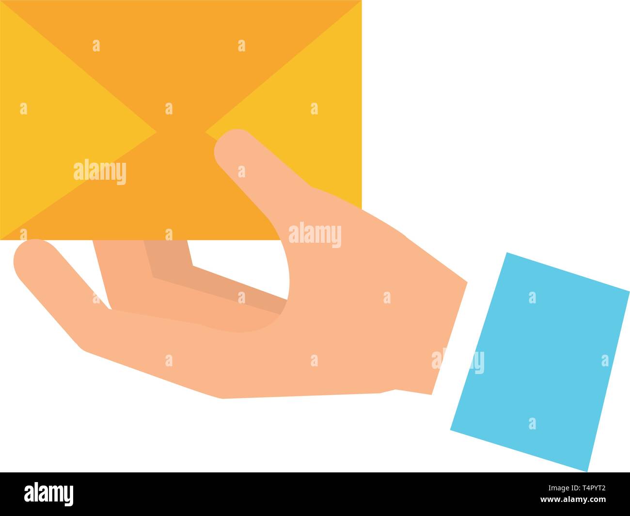 hand with mail envelope Stock Vector Image & Art - Alamy