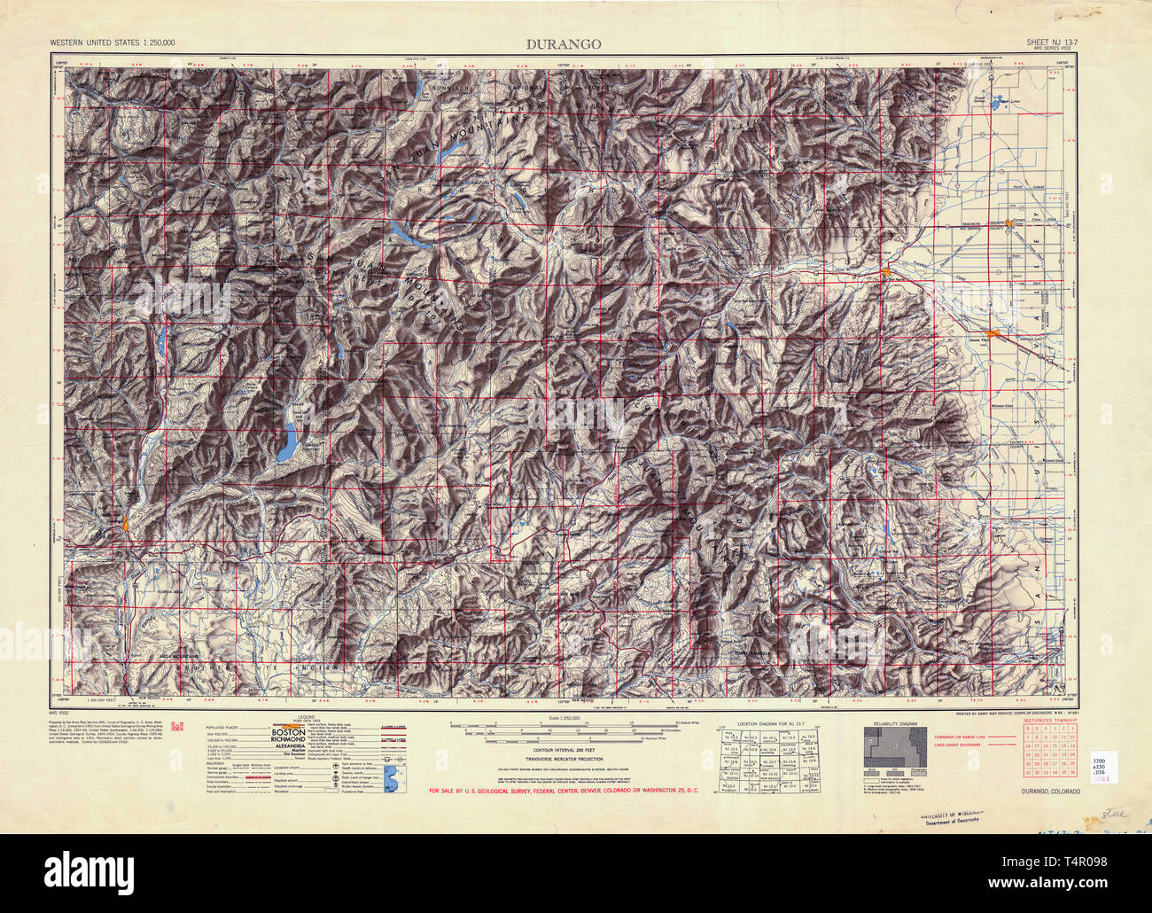 Durango colorado map hires stock photography and images Alamy