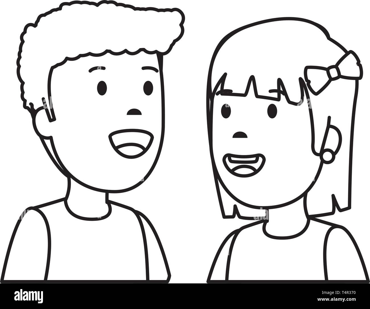 little kids couple characters Stock Vector Image & Art - Alamy