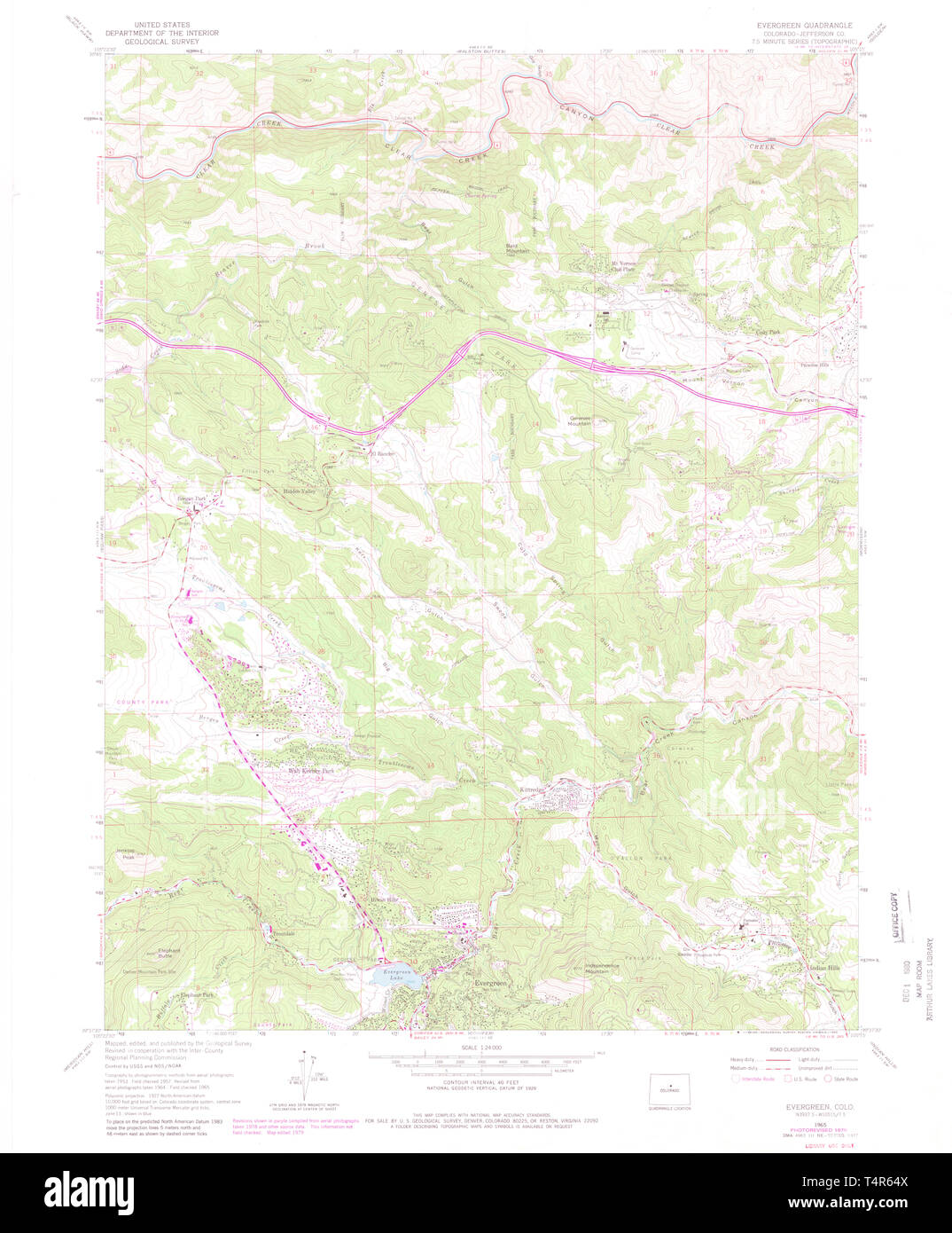 Evergreen colorado map Cut Out Stock Images & Pictures Alamy