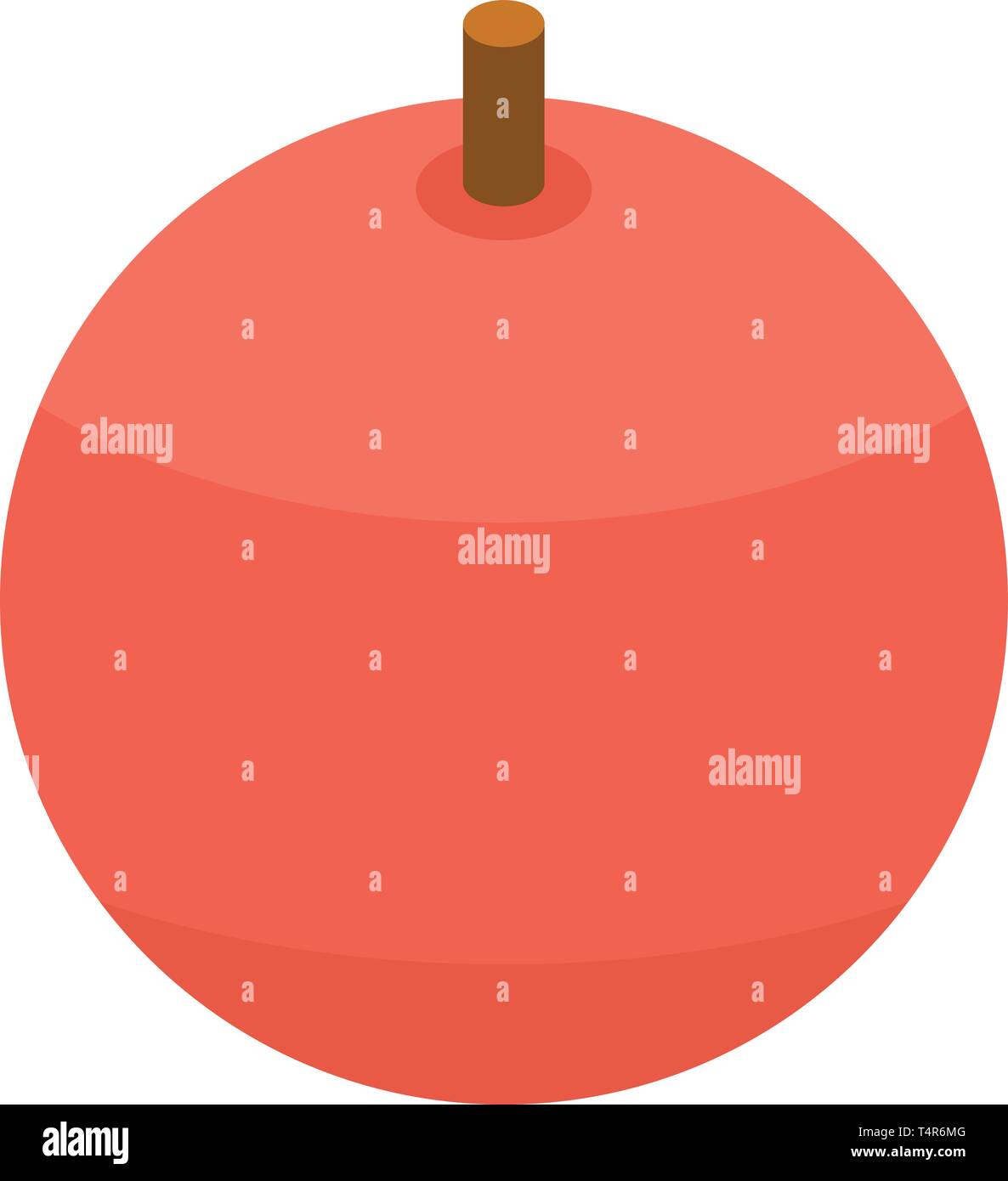 Red apple icon, isometric style Stock Vector