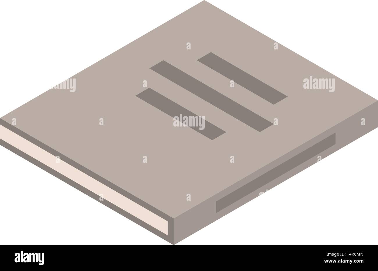 Notepad icon, isometric style Stock Vector