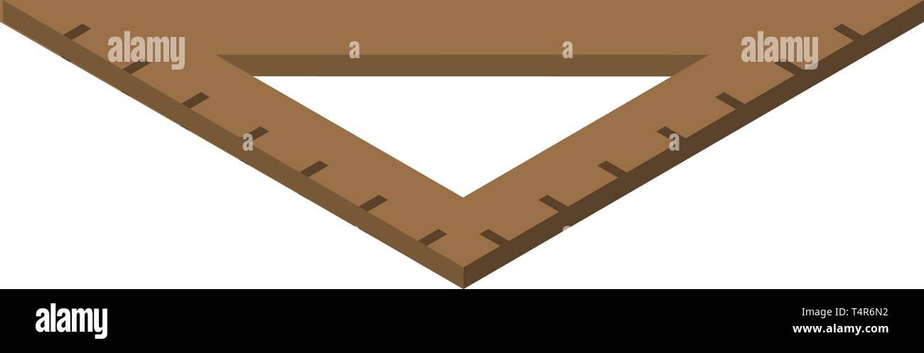 Wood angle ruler icon, isometric style Stock Vector