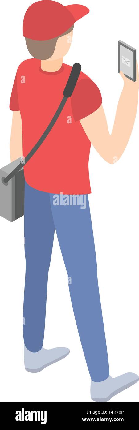 Postman bike icon cartoon Stock Vector Images - Alamy