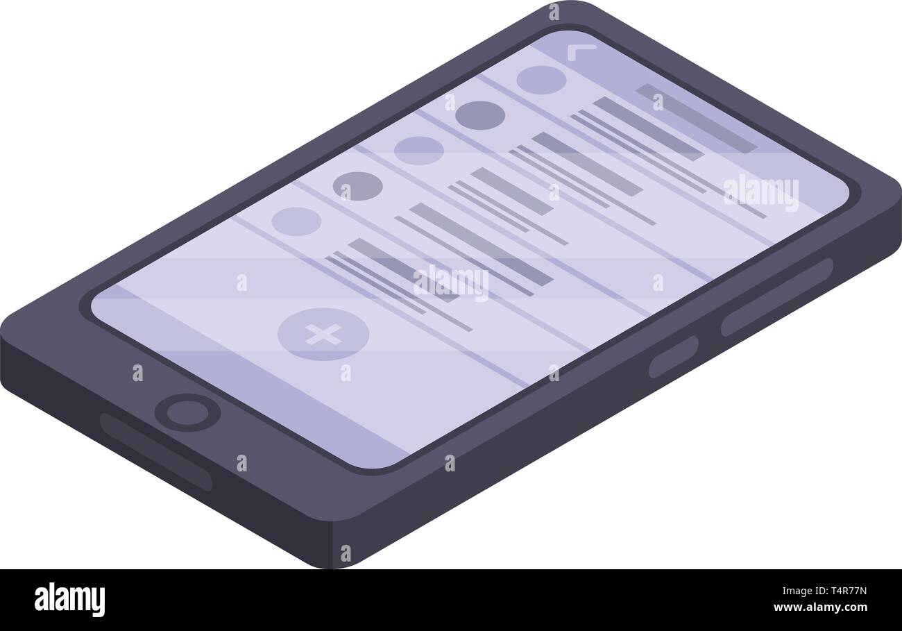 Smartphone mail icon, isometric style Stock Vector Image & Art - Alamy