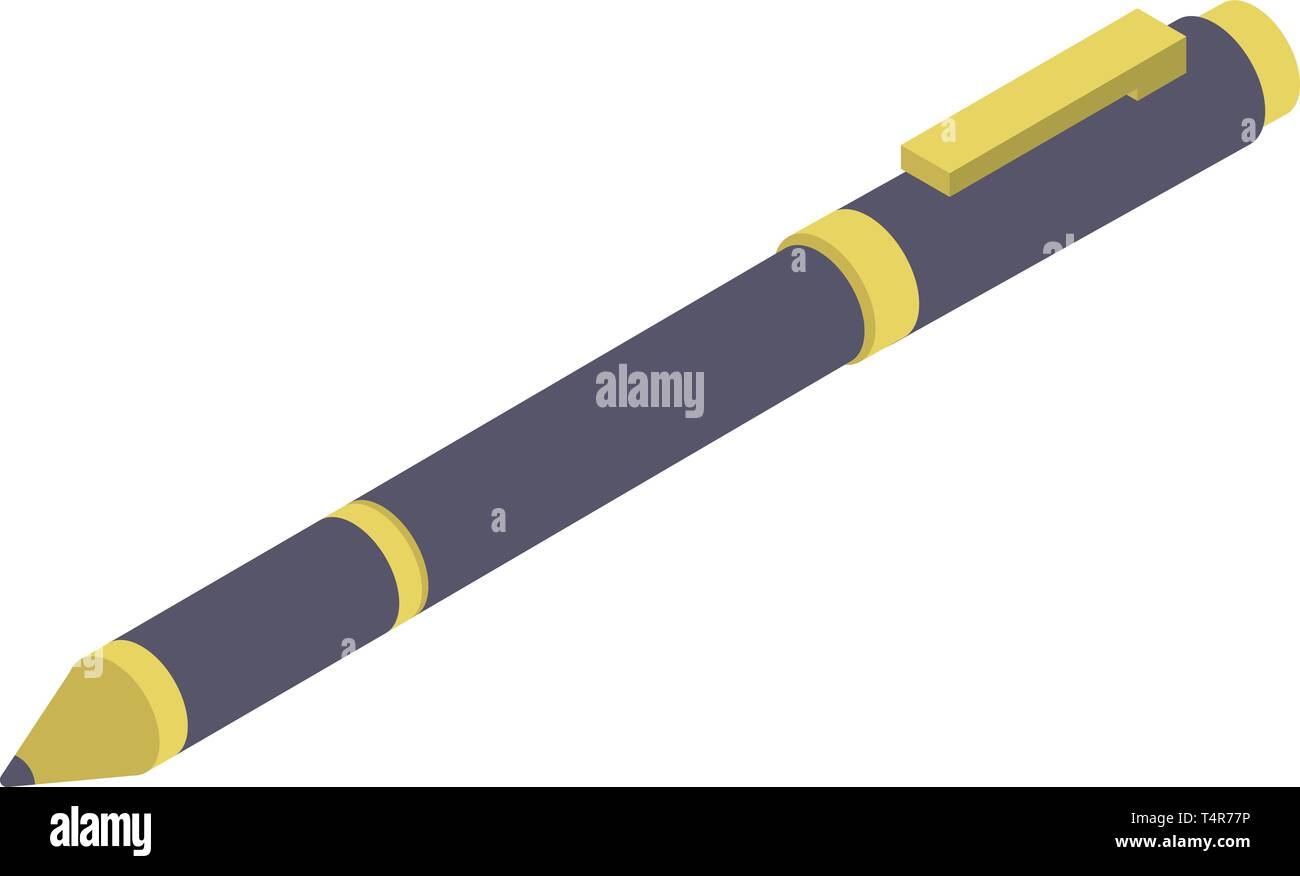 Pen icon, isometric style Stock Vector