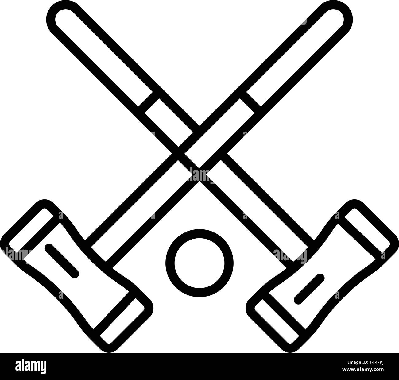 Crossed croquet icon, outline style Stock Vector Image & Art Alamy