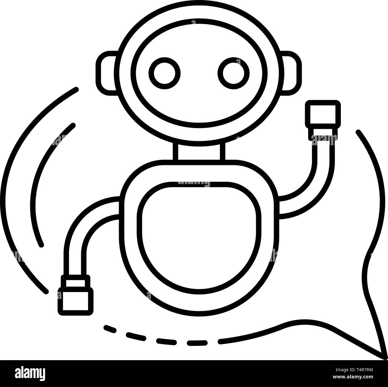 Chat bot speech bubble Black and White Stock Photos & Images - Alamy