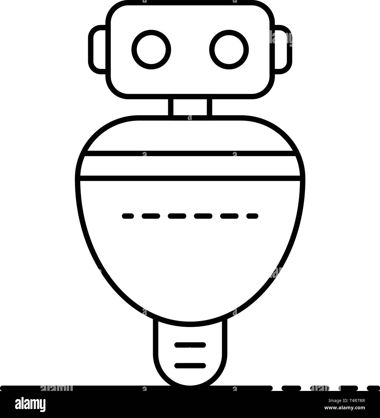 Digital robot icon, outline style Stock Vector Image & Art - Alamy