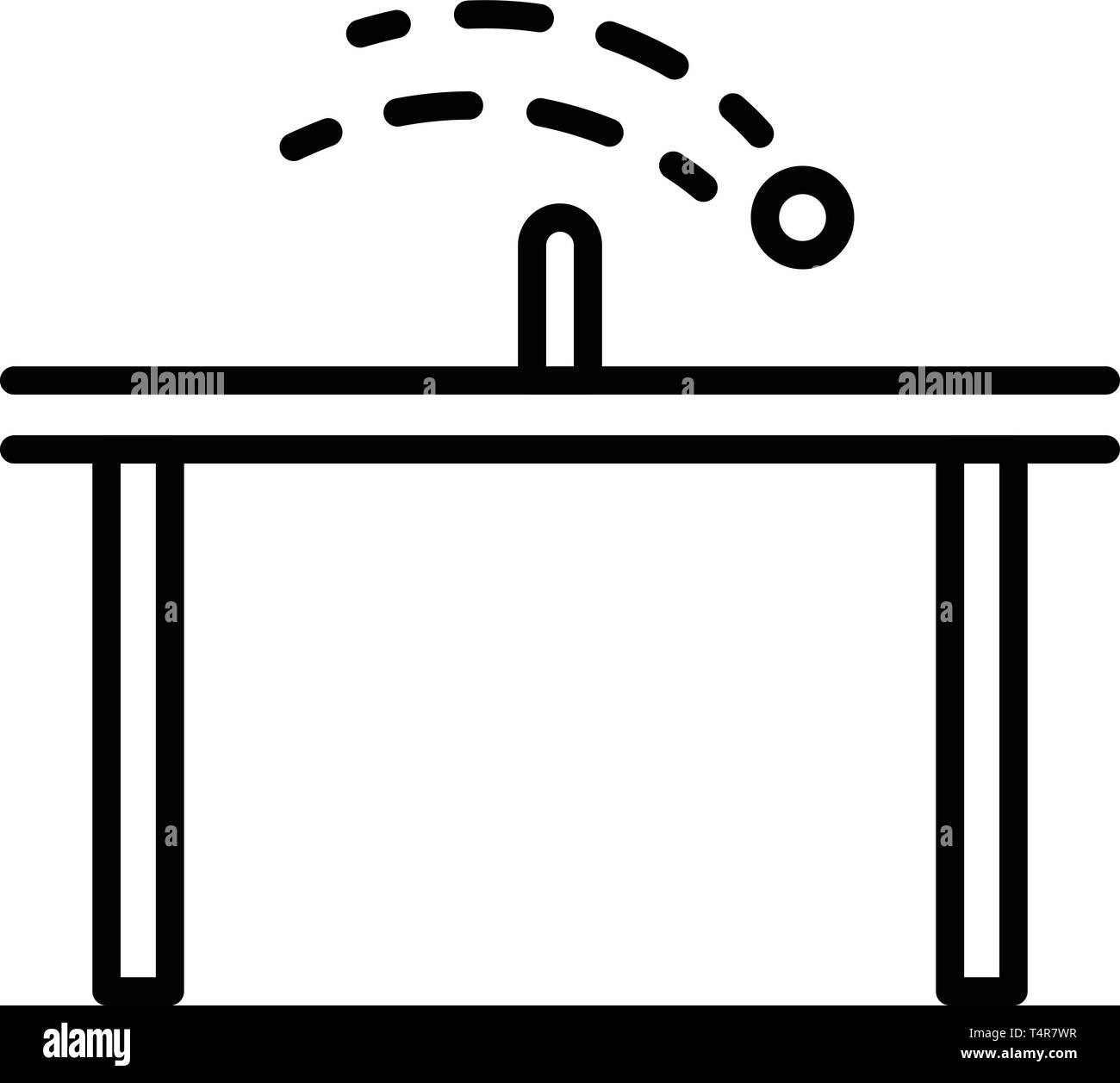 Table tennis game side view vector hires stock photography and images