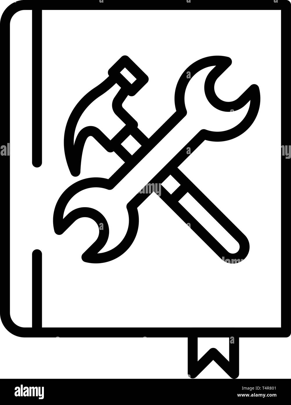 User guide book icon, outline style Stock Vector Image & Art - Alamy
