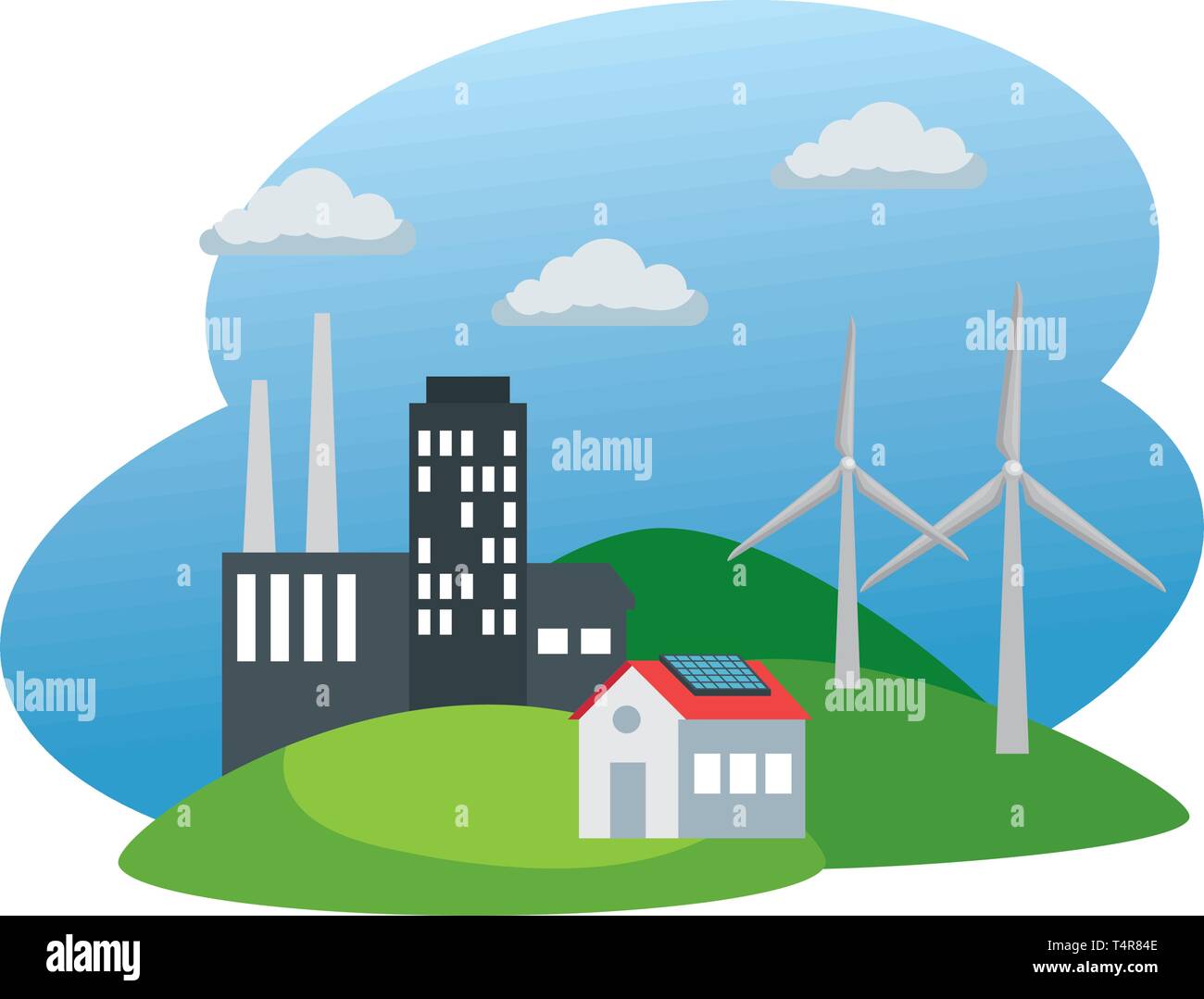 building factory scene icon Stock Vector Image & Art - Alamy