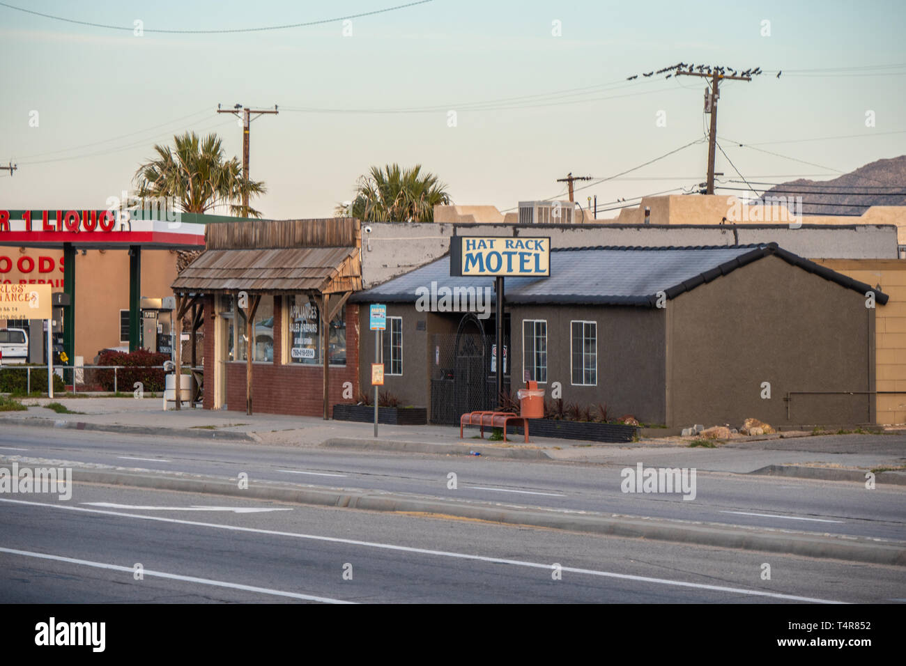 Small village at Yucca Valley in the Morongo Canyon CALIFORNIA, USA