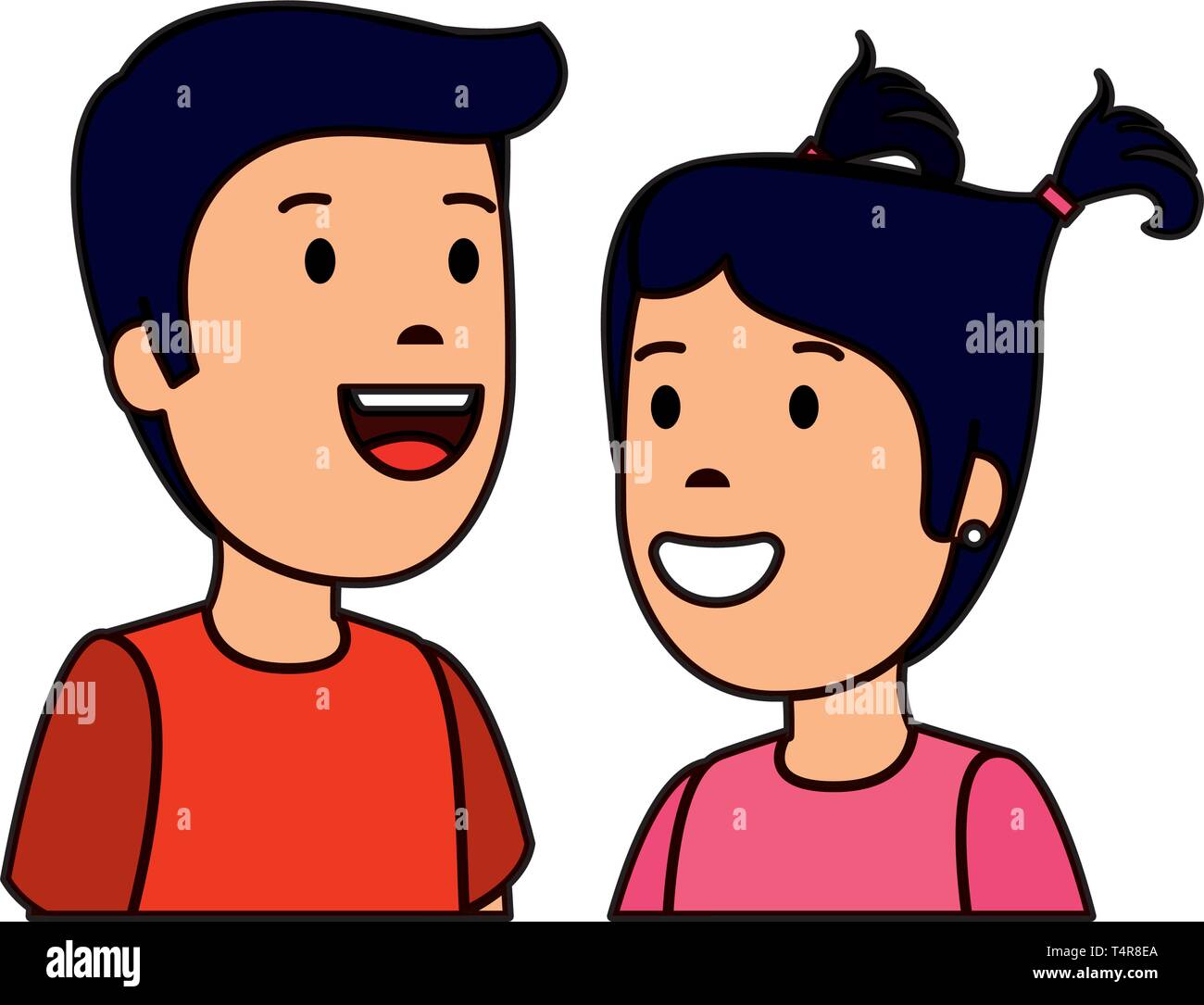 little kids couple characters Stock Vector Image & Art - Alamy